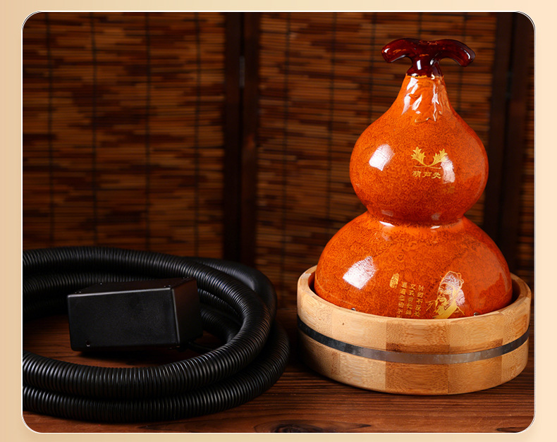 Ceramic Gourd Moxibustion Device with Smoke Exhaust System for Home Abdominal Back Warm Therapy details