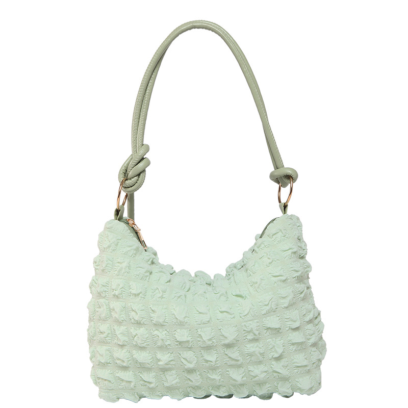 Bolso de moda simple y suave para mujeres, bolso de brazalete para mujeres, verano 2025, nuevo bolso de hombro universal.