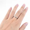 Glossy ring stainless steel, accessory, 4mm, mirror effect, Birthday gift, wholesale