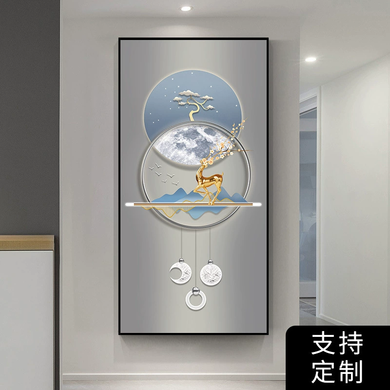 Self-adhesive modern three dimensional stickers on wall, light luxury style, 3D