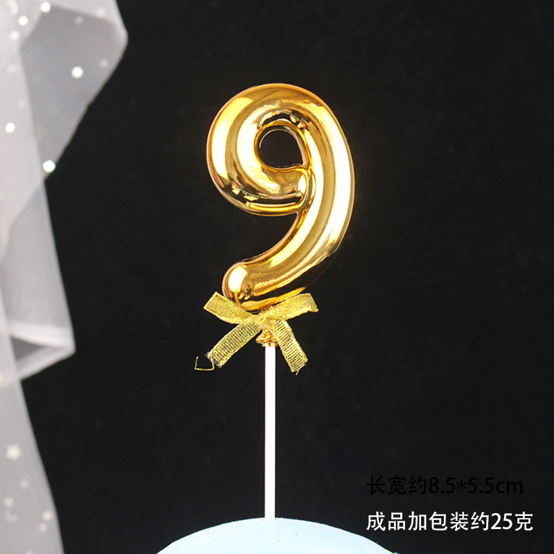 Decoración digital para pasteles 0-9, 3D oro/rosa, inserto para cumpleaños – Mayorista de Yiwu image 19