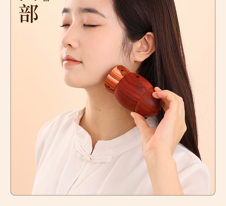 Facial Bian Stone Moxibustion Cup with 30 Moxa Sticks Beauty Salon Face Warming Tool in use