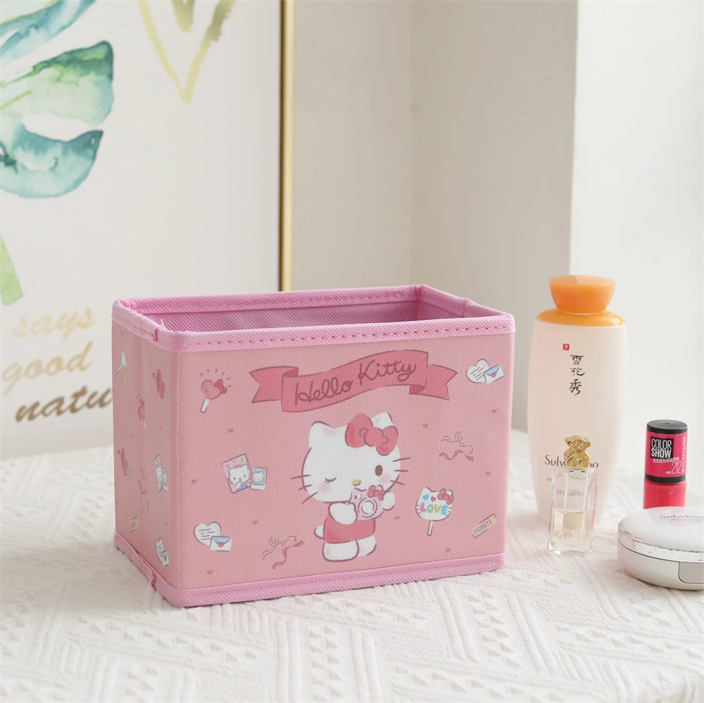 Cartoon cute polyurethane foldable storage box, stationery, accessory