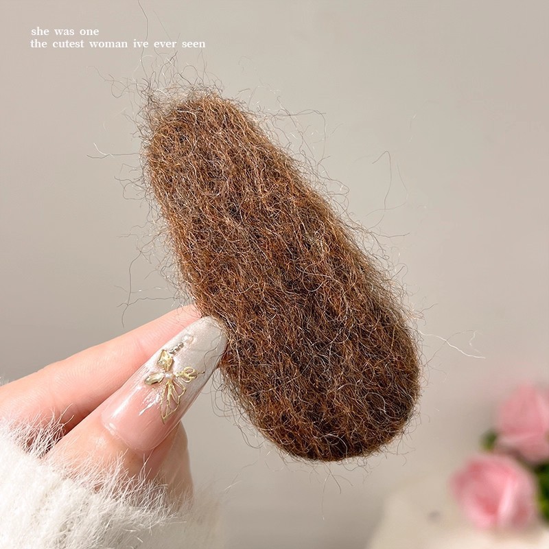 Clip de cabello de flor de leopardo para mujeres clip de cabello de alto nivel frente clip de frangeo 2025 nuevo clip lateral clip de cabello toque