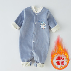 Baby Warmth Onesie for Girls Autumn Outfit Fleece Thick Cute Spring and Autumn Hanger Climbing Winter Newborn Clothing