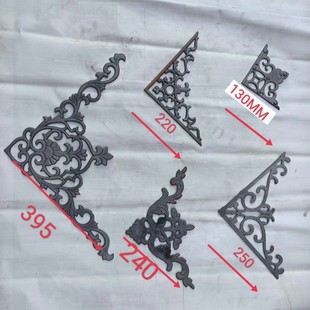 Wrought Iron Cornered Wood Door Corner Flower Iron Door Accessories Wrought Iron Gate Decorative Wrought Iron Window Protection Accessories