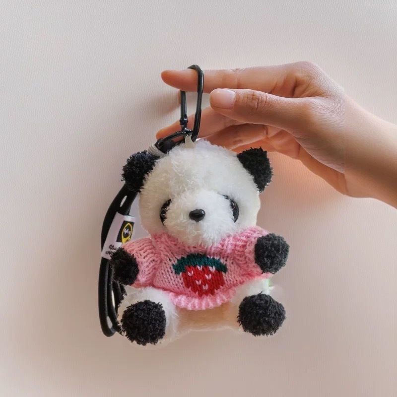 Caricatura panda peluche colgante oso espacial bolsa colgar decoración Wenchuang peluche muñeca llavero regalo para parejas