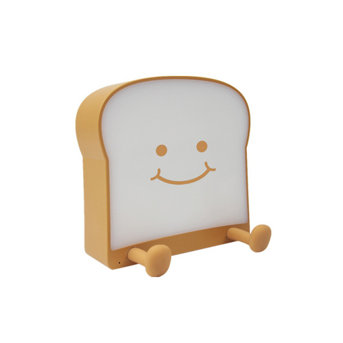 Toast Bread Night Light USB Charging Pat Timer Lamp Single and Double Sided Luminous Square Bread Shape Bedside Lamp