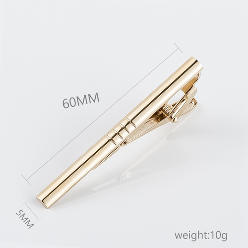New gold-plated glossy floral fashionable tie clip, factory direct sale men's business formal tie clip