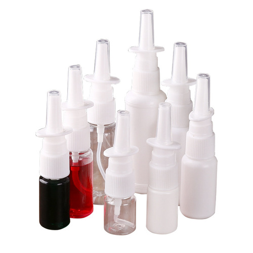 Wholesale 10-50ml direct spray spray bottle for nose washing and nasal cavity spray administration small spray bottle transparent plastic nasal spray bottle