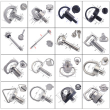 19T3批发不锈钢快装板1/4手拧相机快拆螺丝M4M53M6镀镍吊环云台三