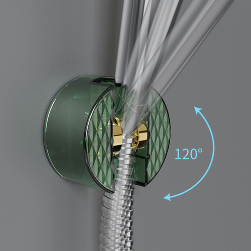No punching creative shower bracket hanging seat nozzle holder rain shower fixed wall base bathroom shower rack
