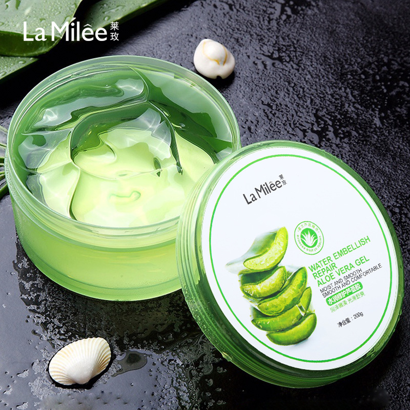 萊玫同款蘆荟膠200ml祛痘印産品補水保濕面霜女男面膜代發
