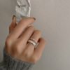 Design chain, one size brand advanced ring, silver 925 sample, high-quality style, on index finger