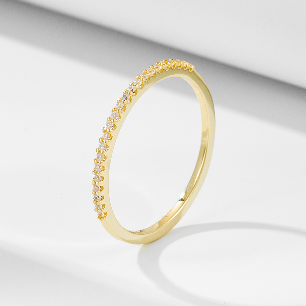 Set di anelli impilabili minimalisti con zirconi per donna_voghion.com
