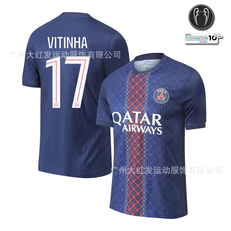 2526 camiseta de fútbol de La Liga, estrella del Real Madrid, Mbappé Vinicius, la misma camiseta impresa número mayorista transfronterizo