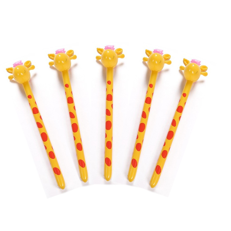 定制大号充气长颈鹿其他玩具PVC发光喷水大橙色不倒翁充气锤