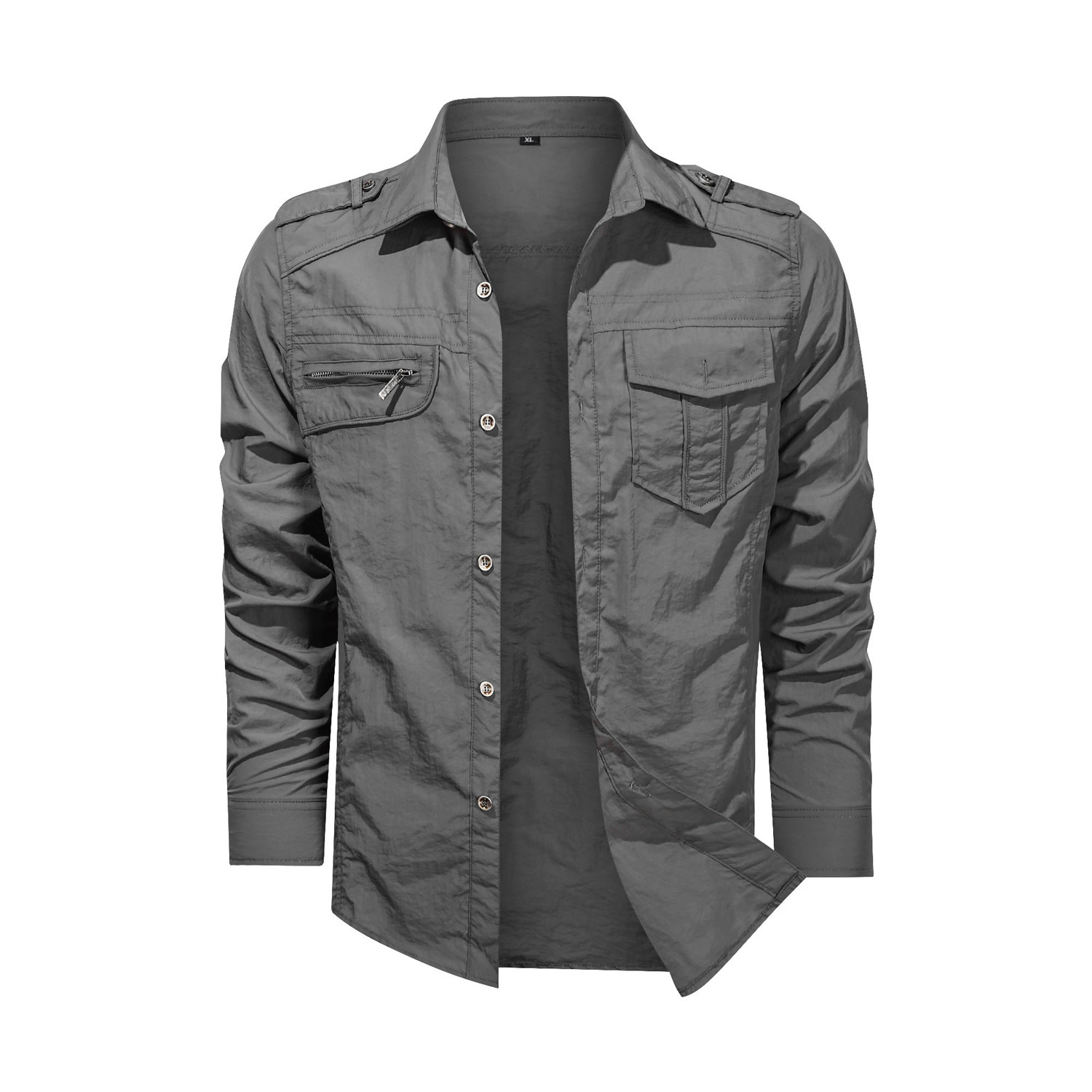 Camicia da lavoro uomo a maniche lunghe asciugatura rapida_voghion.com