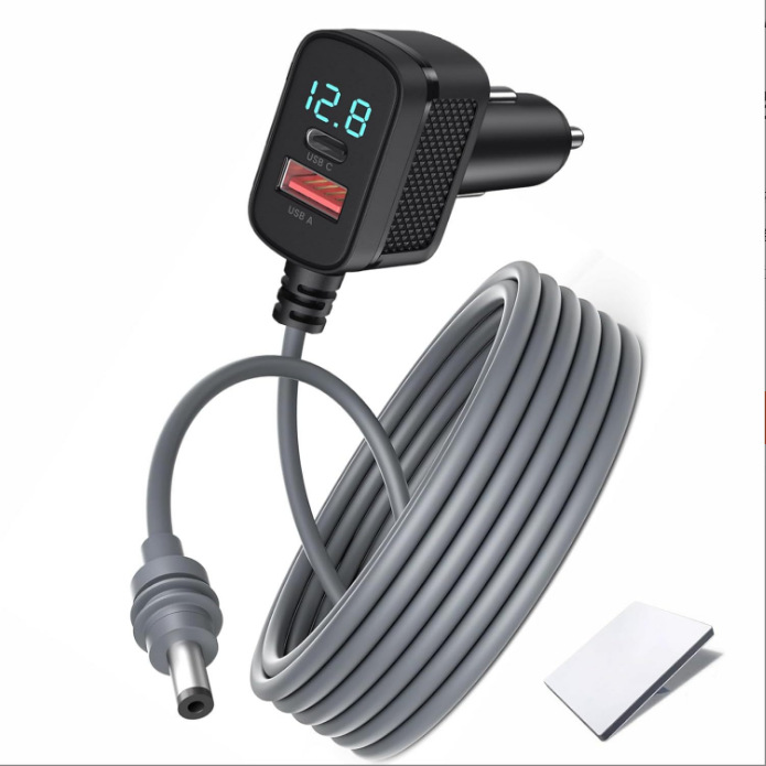 Amazon's Popular Fourth Generation Mini Digital Display Car Charger Waterproof Power Cord Charger Multi-Function Three-In-One Car Charger