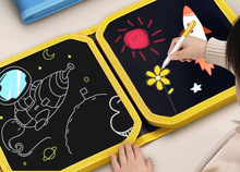 画画板儿童涂色宝宝涂鸦绘画本不脏手家用便携小黑板可擦玩具小孩