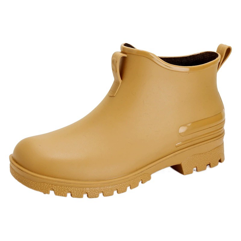 Трансграничные мужские новые резиновые сапоги Челси Внешняя торговля с короткими трубками, женская модная уличная болотная обувь, низкие резиновые туфли, бахилы
