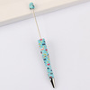 DIY beading pen printing pattern creative plastic handmade wise leopard pattern floral cow tiger beaded pens wholesale