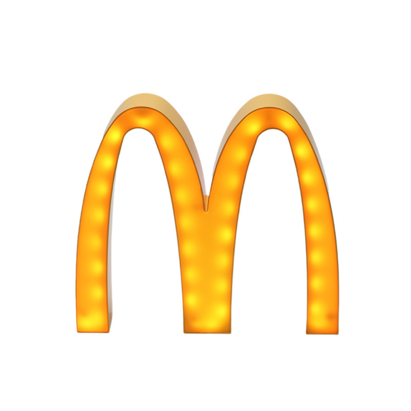 ネットセレブ人気マクドナルドMランプマクドナルドナイトライト冷蔵庫磁気クリエイティブMマークW型USB充電雰囲気ライト|undefined