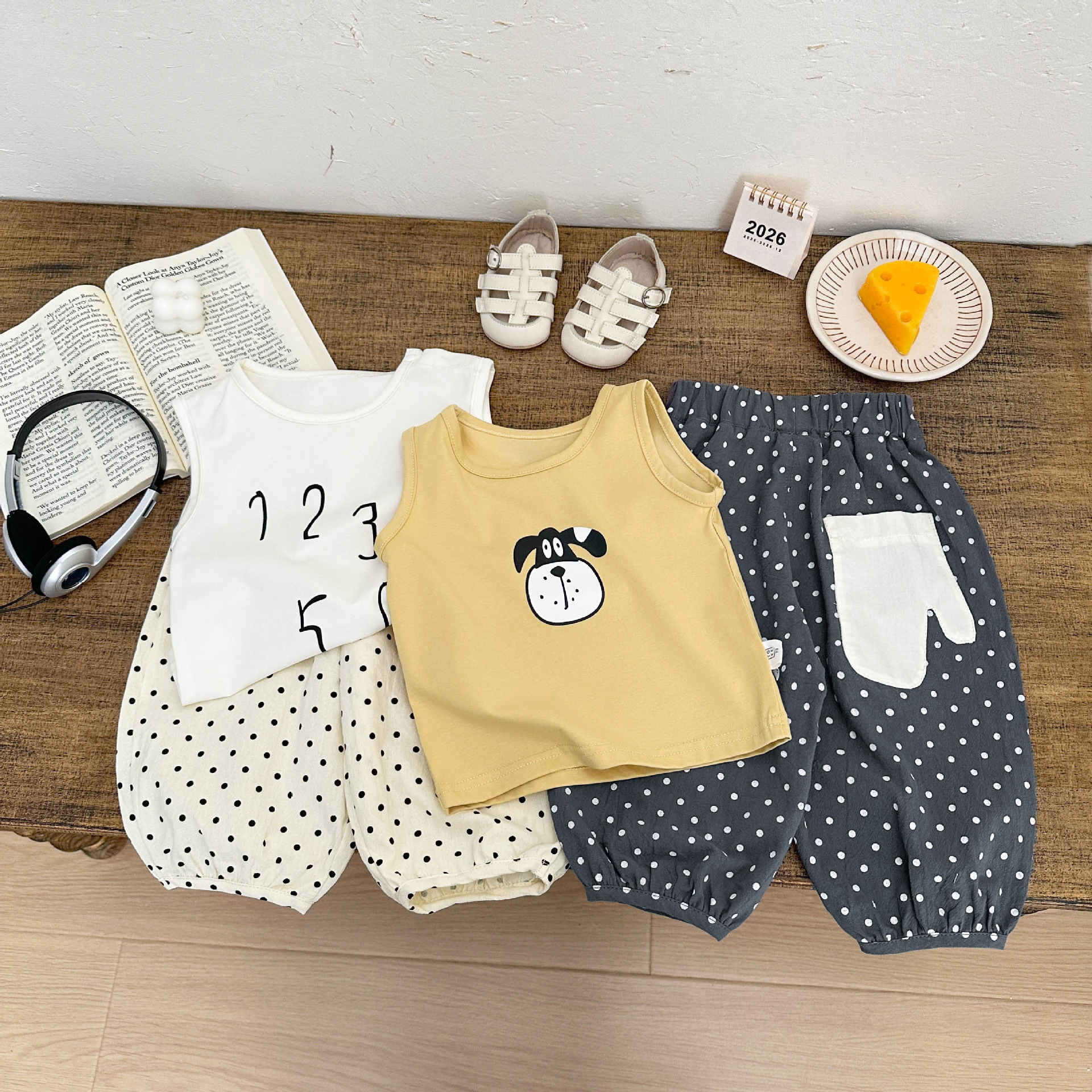 Baby chaleco delgado 2026 ropa de verano nueva ropa de bebé fresca camisa sin mangas lindos niños versátiles ropa infantil