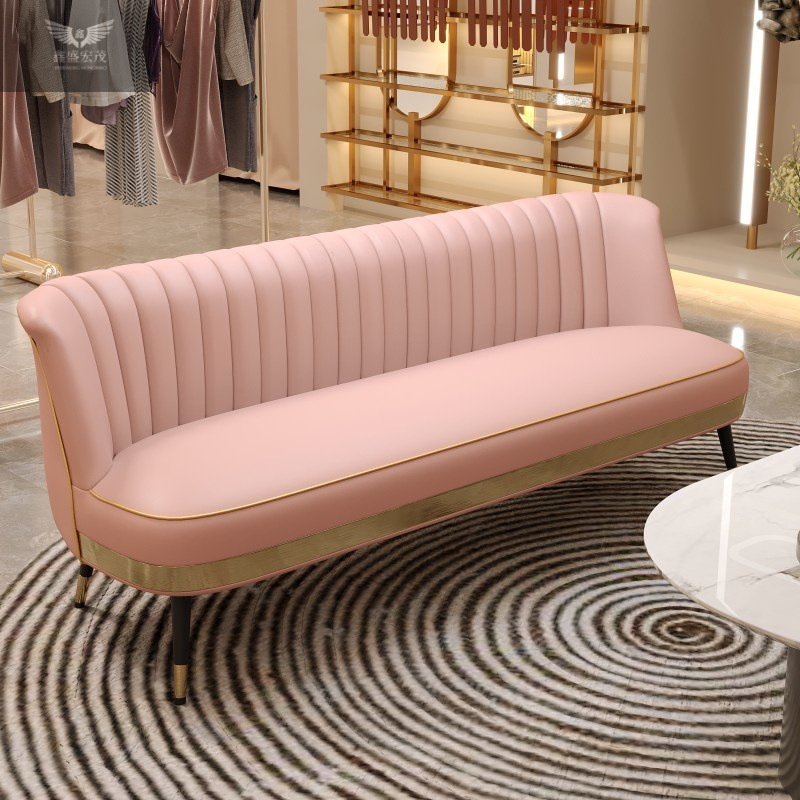 Sofá pequeño lujoso nórdico minimalista tienda de ropa de dormitorio red red doble sofá de tres personas salón salón sala de espera silla