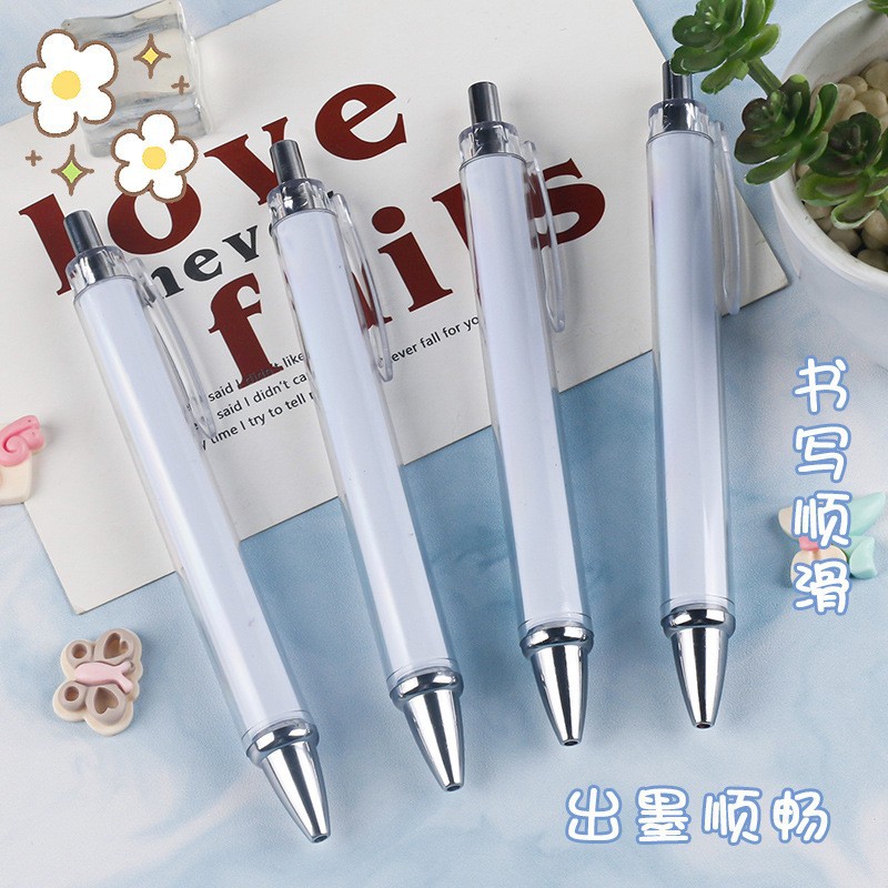 简约按动式中性笔0.38笔头黑色速干学生刷题笔办公文化签字笔水笔
