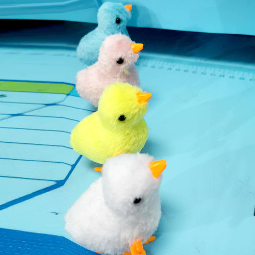 Can jump on the chain clockwork chicken simulation jumping chicken children can run plush nostalgic educational toys wholesale