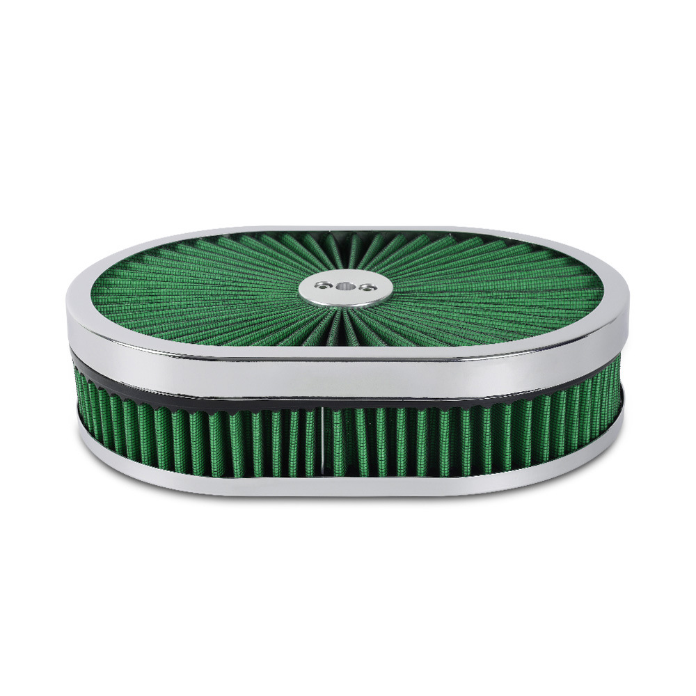 Cross-Border 12"X2" Oval Air Filter Air Flow Purifier Suitable for 5-1/8" Interface