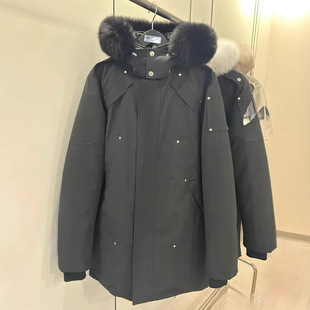 Goose 01 scissors Mooselew down jacket Canadian men's and women's long coat hooded fox fur collar