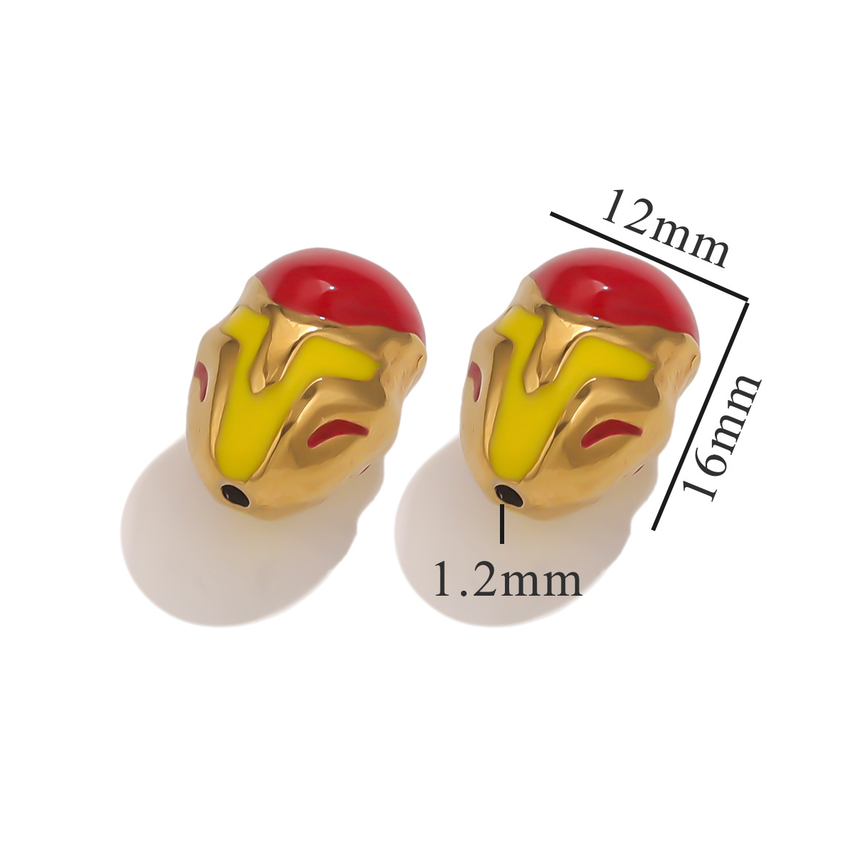 Acero inoxidable goteo de aceite gran agujero dibujos animados cuentas de acero de titanio cuentas espaciadoras accesorios lindos joyas de pulsera DIY accesorios