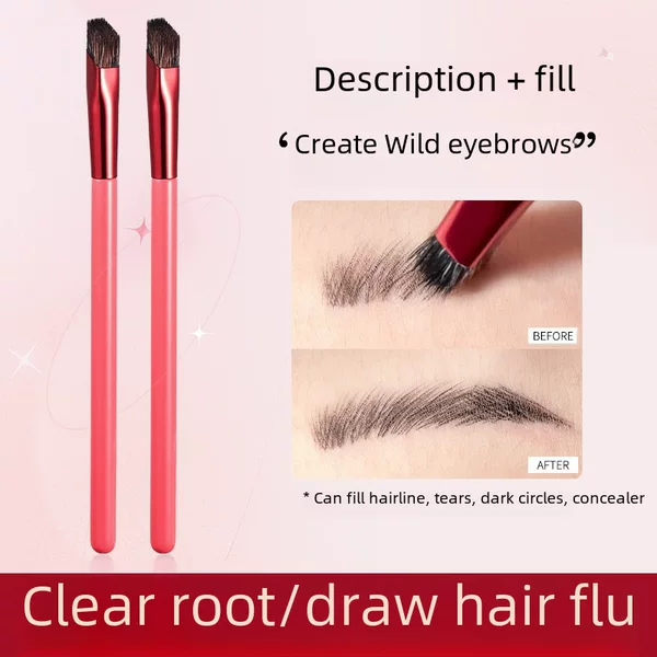 Gemeng Square Wild Eyebrow Brush Four Corners Oblique Eyebrow Brush Concealer Brush Multifunctional Makeup Brush Cross-border Beauty Makeup Tool