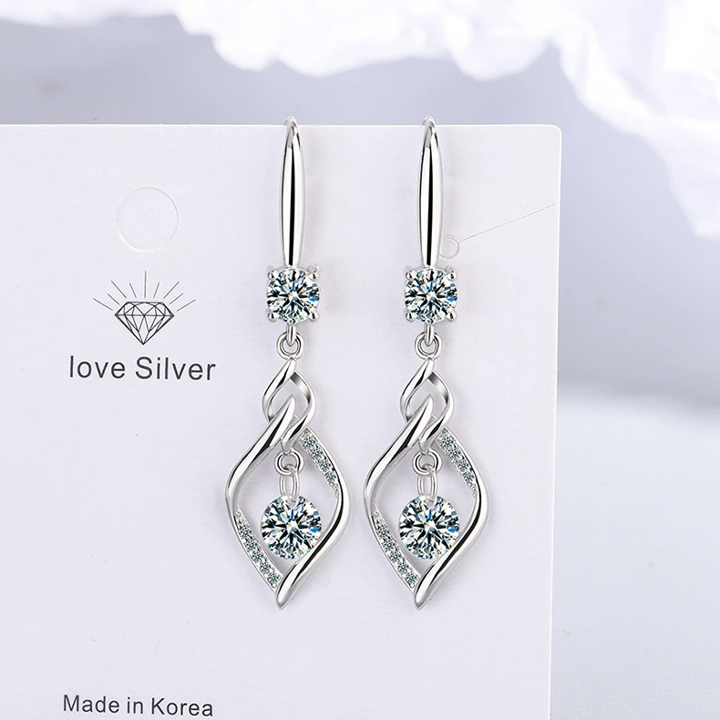 Свежие серьги, милые короткие цирконии, корейский стиль