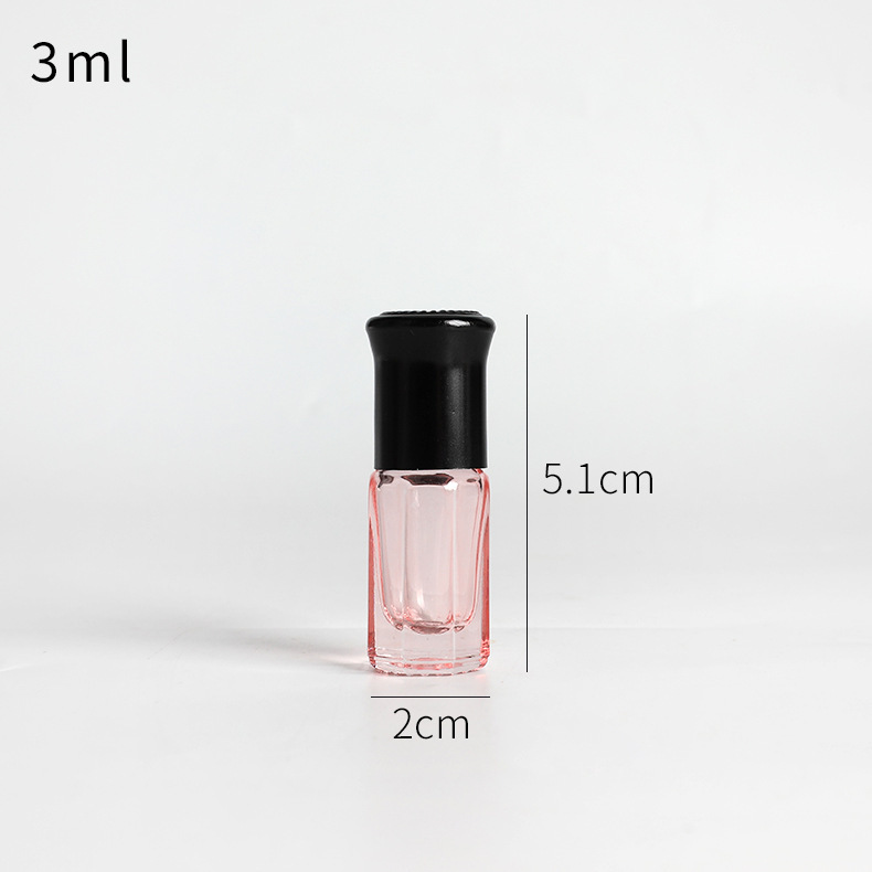 Botella de bola de rodillo de 10ml botella de perfume de aceite esencial de vidrio engrosado colorido sub-botella de viaje pequeña botella vacía botella de cuentas de muestra de masaje
