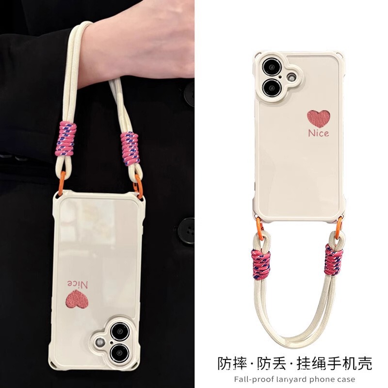 For Apple 12 Mobile Phone Case New iphone11promax Crossbody with Lanyard All-inclusive Drop-resistant Protective Case XR