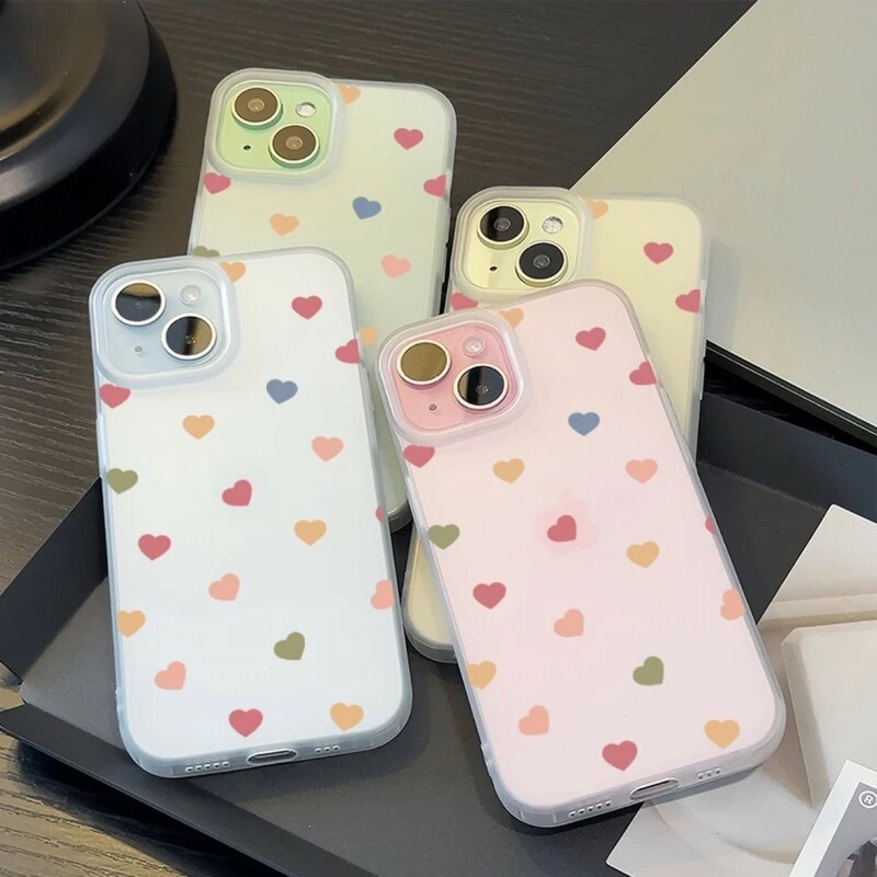 Small love for Apple 15/14/13promax phone case 12/11 soft case creative 7plus anti-fall 13 Small love for Apple 15/14/13promax phone case 12/11 soft case creative 7plus anti-fall 13