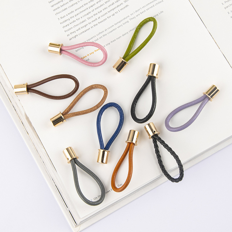 Lujo ligero simple europeo cuerda de cuero manija armario puerta zapato gabinete cajón cuerda trenzada de oro manija oculta moda manija minimalista image 4