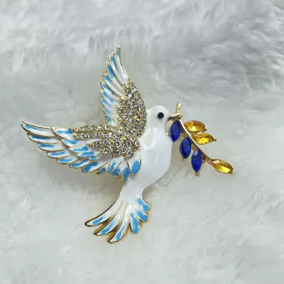 Alloy Enamel Peace Dove: Yaxa sancaqları