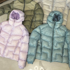 许开心羽绒服5000gt太阳石同款天池蓝玉雪粉色情侣款连帽羽绒服