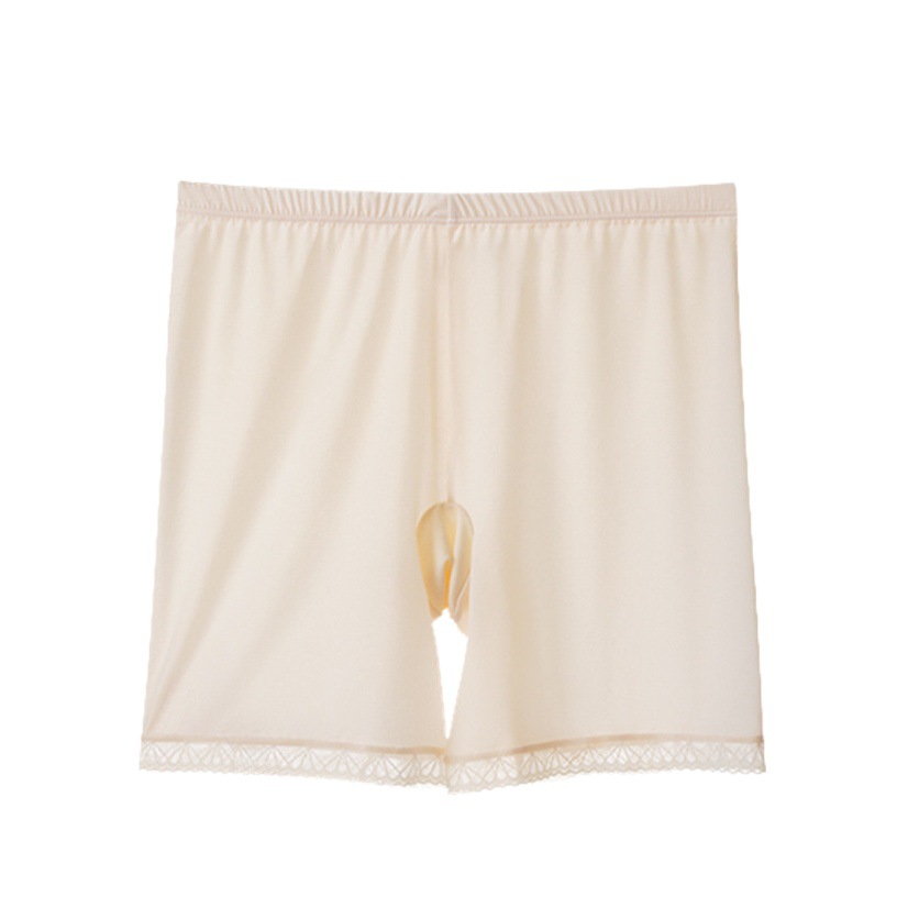 Leggings de seda de hielo, pantalones de seguridad, ropa interior antideslumbrante delgada de cintura alta de verano para mujer, pantalones cortos dos en uno, nuevo bóxer