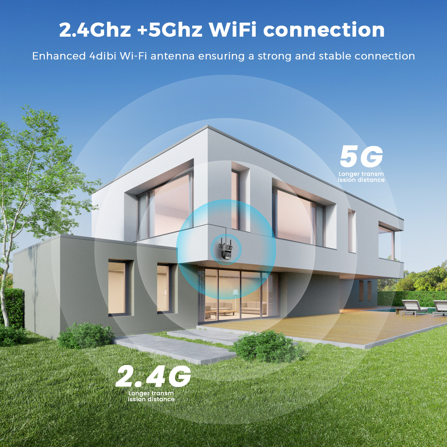 A22YQ 4K 10MP dual-band gun ball linkage binocular wireless WiFi surveillance camera outdoor full color 4