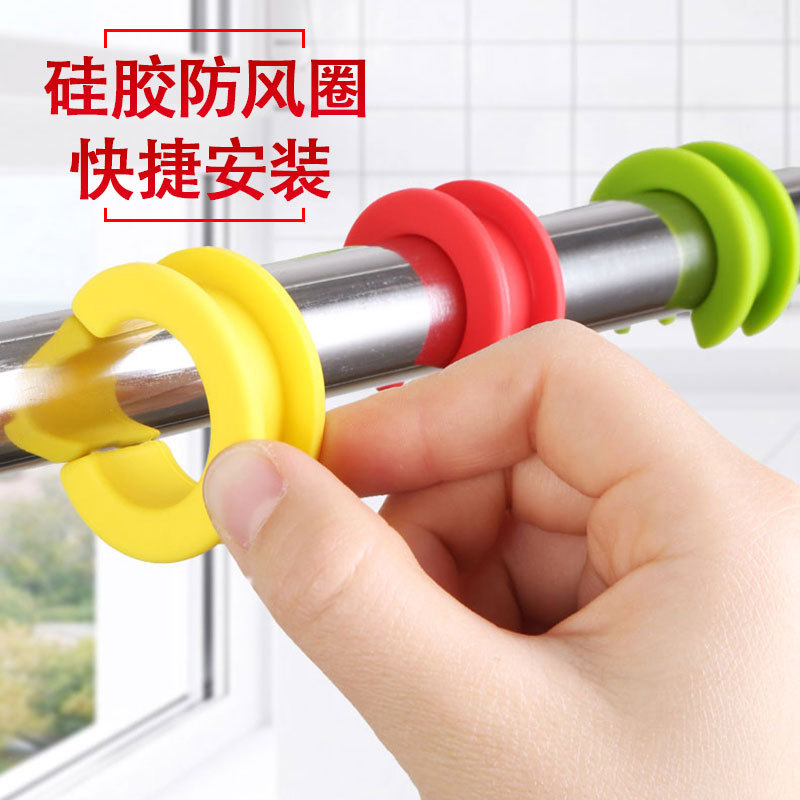 En stock al por mayor de silicona a prueba de viento anillo antideslizante gancho creativo bastidores de secado tubo redondo hebilla fija hebilla anillo de secado