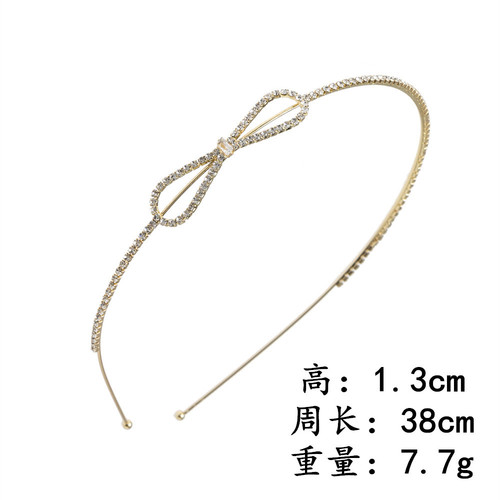 Amazon's new rhinestone pearl headband bridal jewelry double-layer thin headband children's crown headwear manufacturer wholesale