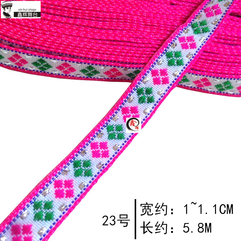 Cinta de Encaje Étnico de 1 cm de Malla Hexagonal y Polietileno para Artesanías