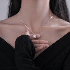 钛钢不掉色纯欲天花板~闪耀锆石轻奢锁骨链项链女ins潮精致气质