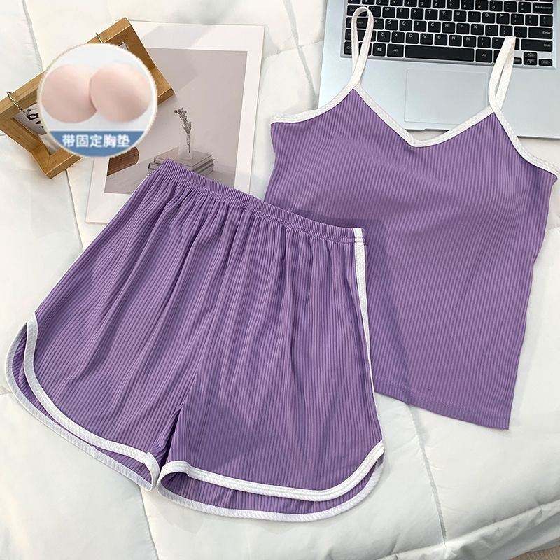 Widberries transfronterizos europeos y americanos verano nuevo sexy color sólido tirantes pantalones cortos deportivos y casuales servicio a domicilio para mujeres
