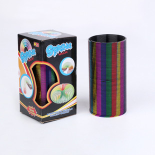 15CM vertical pattern bronzing rainbow ring spring ring environmentally friendly material